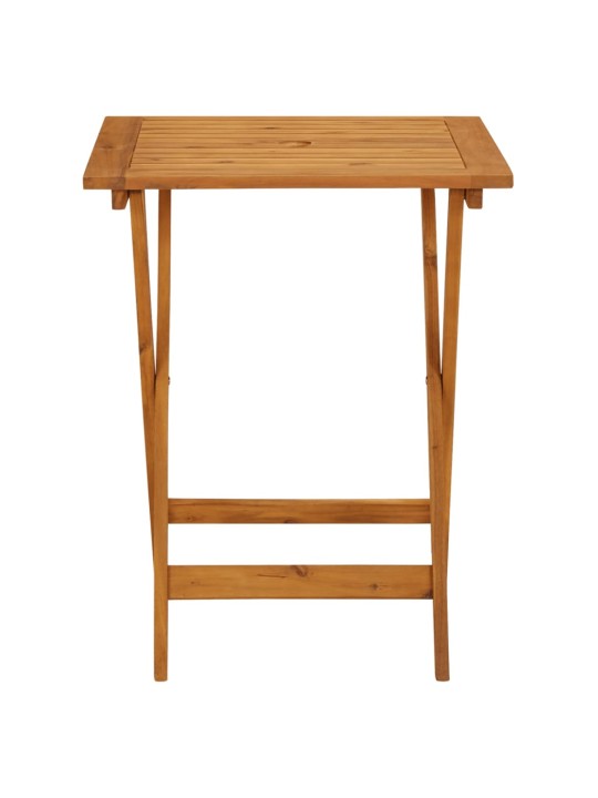 3dílný bistro set taupe textil a masivní dřevo