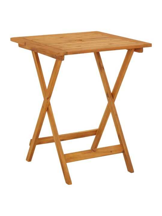 3dílný bistro set béžový textil a masivní dřevo