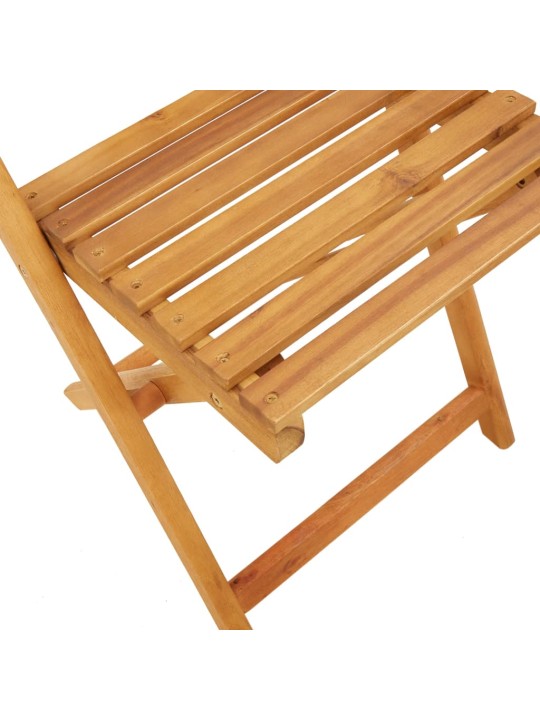 3dílný bistro set béžový polyratan a masivní dřevo