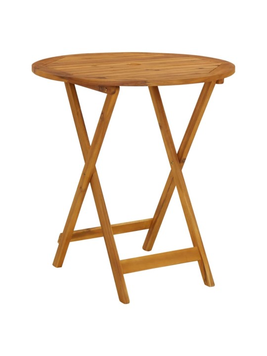 3dílný bistro set taupe textil a masivní dřevo