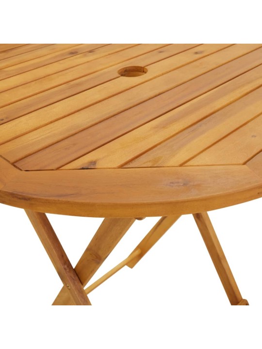 3dílný bistro set béžový textil a masivní dřevo