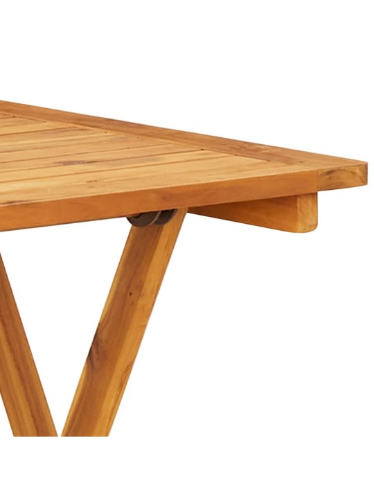 3dílný bistro set béžový polypropylen a masivní dřevo