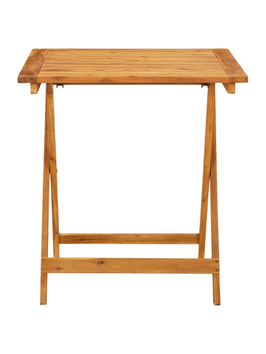 3dílný bistro set taupe textil a masivní dřevo