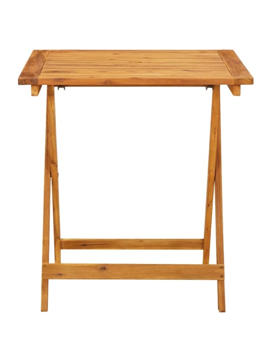 3dílný bistro set taupe textil a masivní dřevo