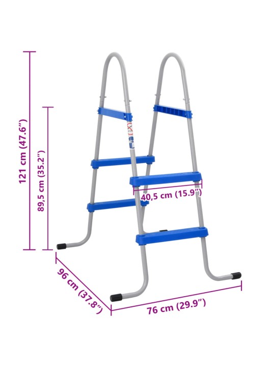 Schůdky pro nadzemní bazén 84 cm ocel a plast