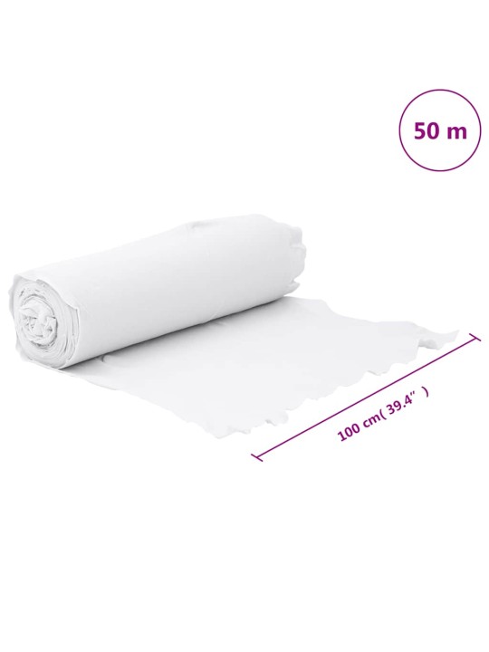 Geotextilní membrána bílá 1 x 50 m polyesterové vlákno