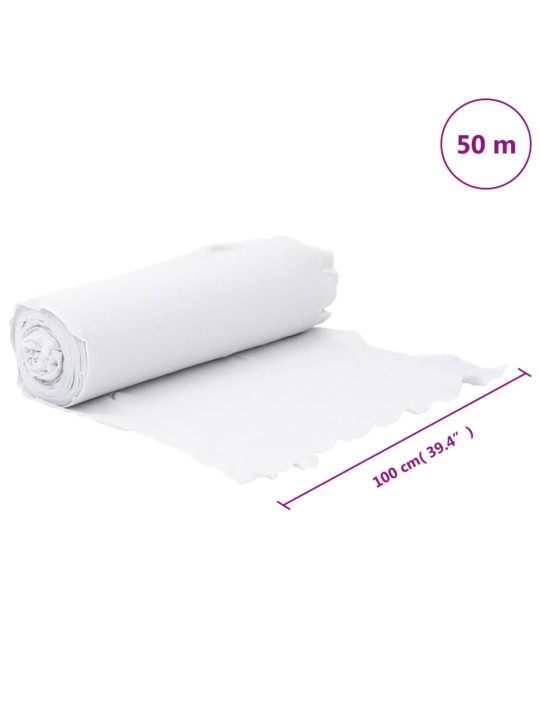 Geotextilní membrána bílá 1 x 50 m polyesterové vlákno