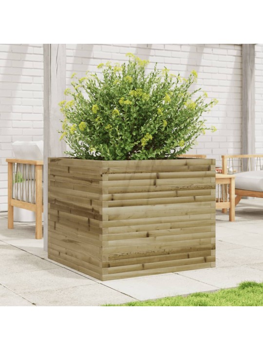 Zahradní truhlík 80 x 80 x 68,5 cm impregnované borové dřevo