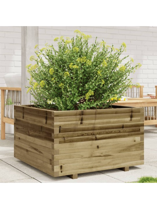 Zahradní truhlík 80 x 80 x 49,5 cm impregnované borové dřevo