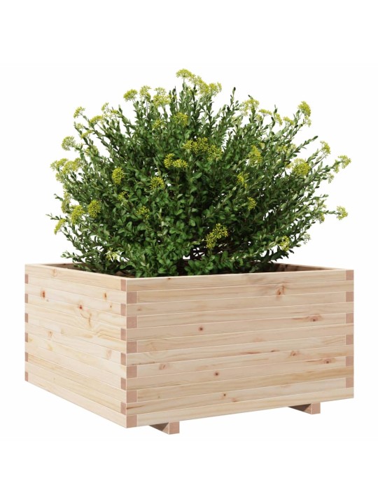 Zahradní truhlík 90 x 90 x 49,5 cm masivní borové dřevo
