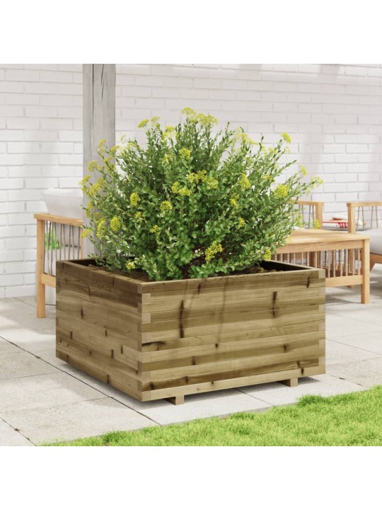 Zahradní truhlík 90 x 90 x 49,5 cm impregnované borové dřevo