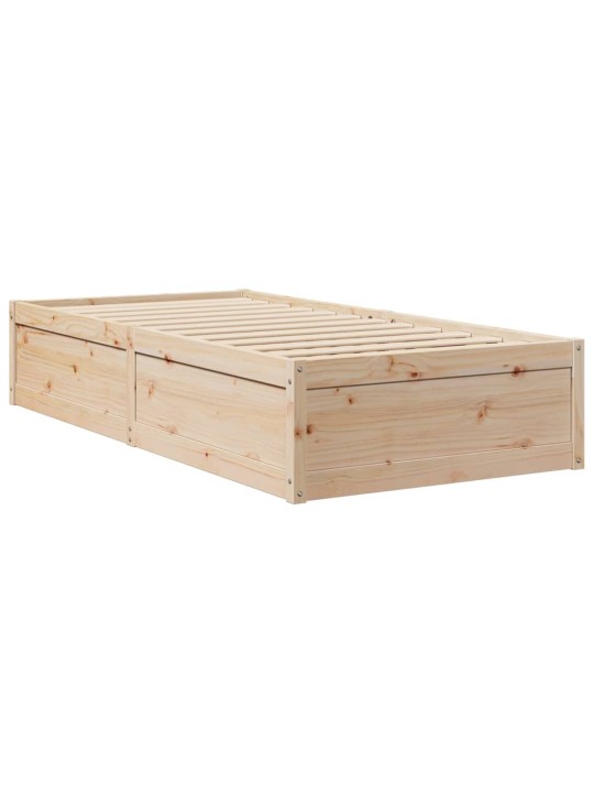 Postel s matrací 90 x 200 cm masivní borovice
