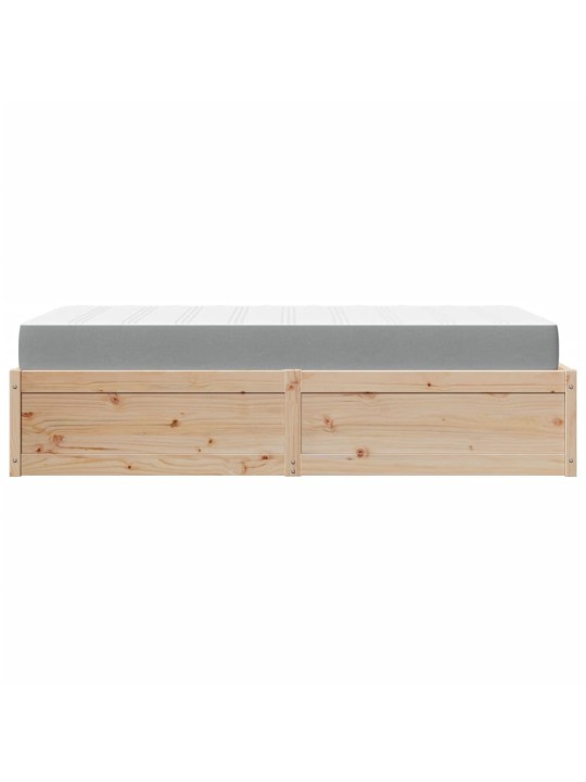 Postel s matrací 90 x 200 cm masivní borovice