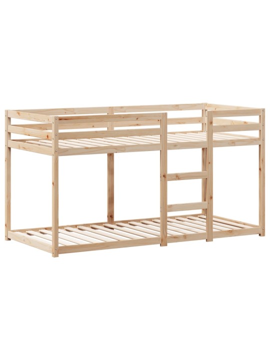 Patrová postel bez matrace 90 x 190 cm masivní borové dřevo