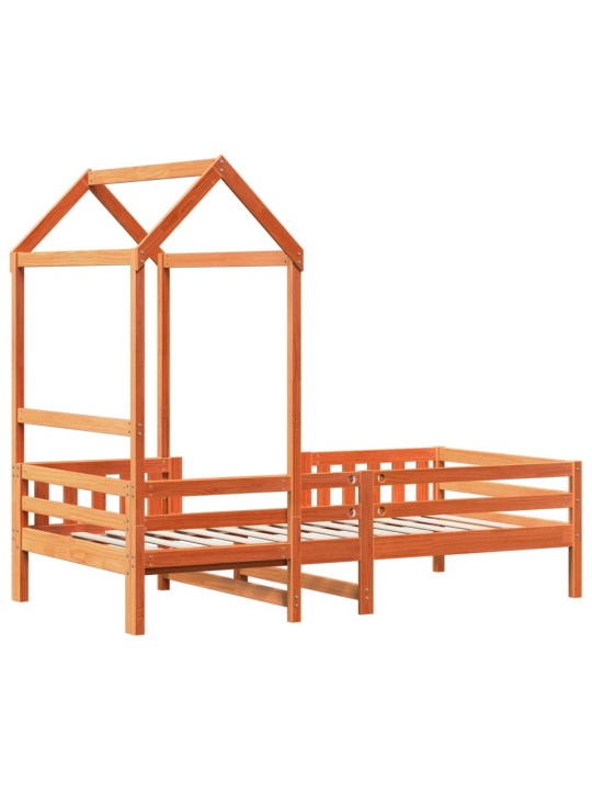 Rám postele se střechou voskově hnědý 90x190 cm masiv borovice
