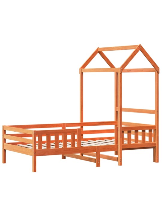 Rám postele se střechou voskově hnědý 75x190 cm masiv borovice