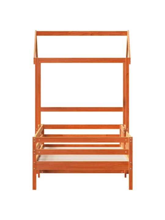 Rám postele se střechou voskově hnědý 75x190 cm masiv borovice