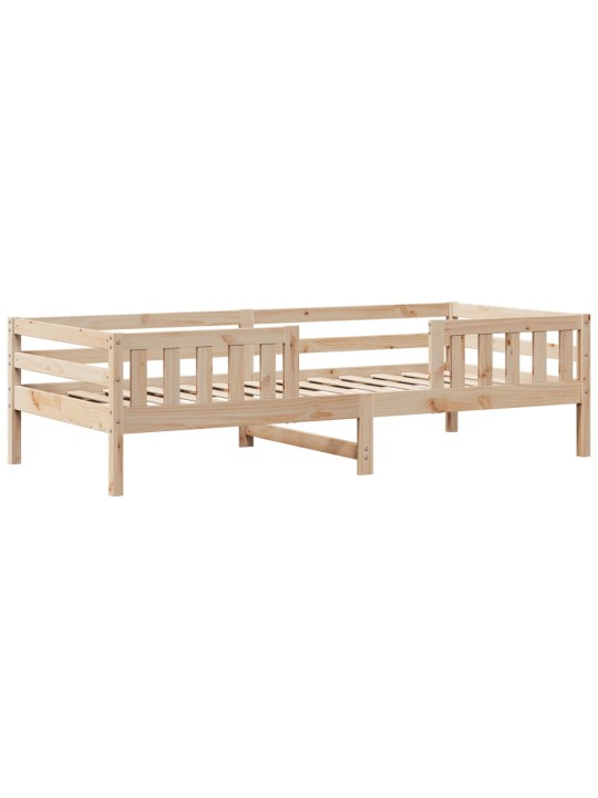 Postel a lavice se střechou 90 x 190 cm masivní borové dřevo