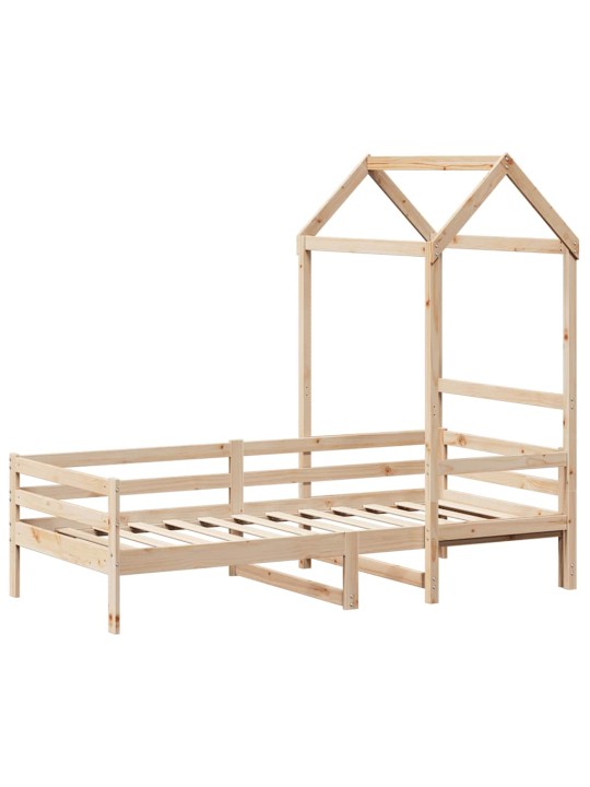 Válenda se střechou 80 x 200 cm masivní borové dřevo