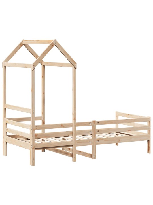 Válenda se střechou 80 x 200 cm masivní borové dřevo
