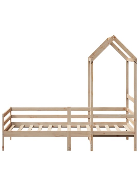 Válenda se střechou 90 x 200 cm masivní borové dřevo