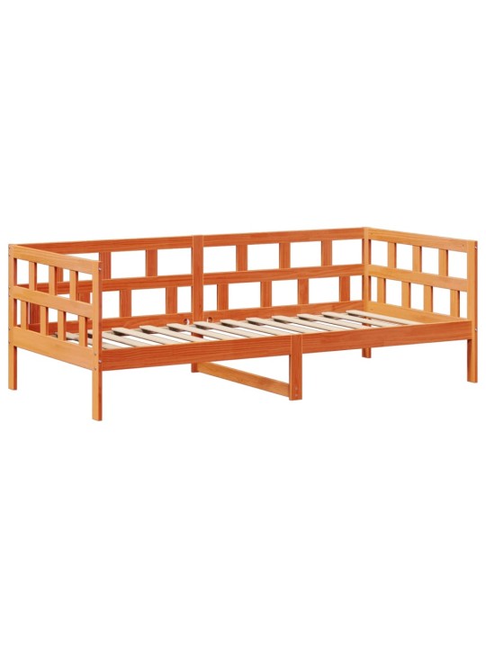 Válenda se střechou voskově hnědá 90 x 200 cm masivní borovice