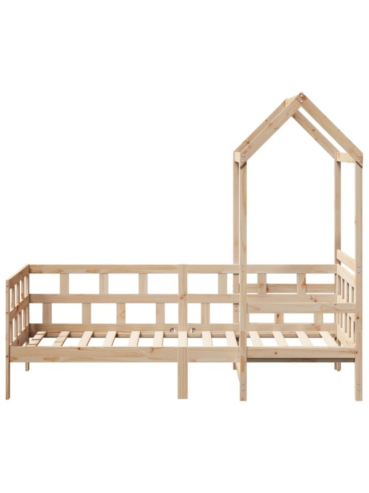 Válenda se střechou 80 x 200 cm masivní borové dřevo