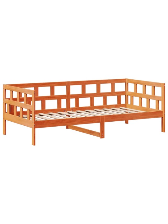 Válenda se střechou voskově hnědá 80 x 200 cm masivní borovice