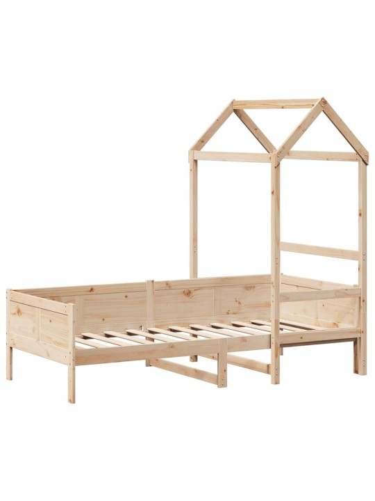 Válenda se střechou 80 x 200 cm masivní borové dřevo