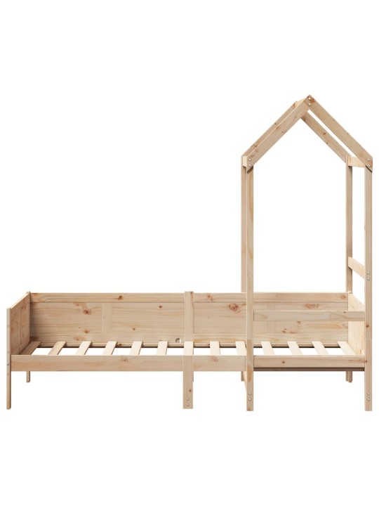 Válenda se střechou 80 x 200 cm masivní borové dřevo