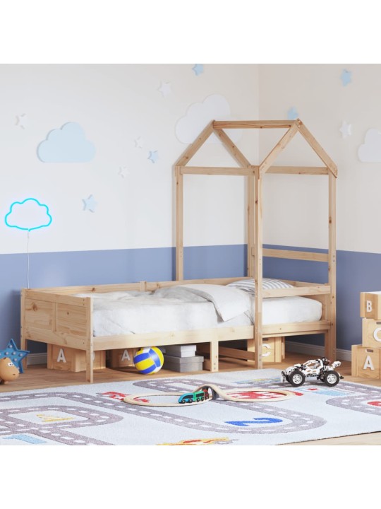 Válenda se střechou 80 x 200 cm masivní borové dřevo