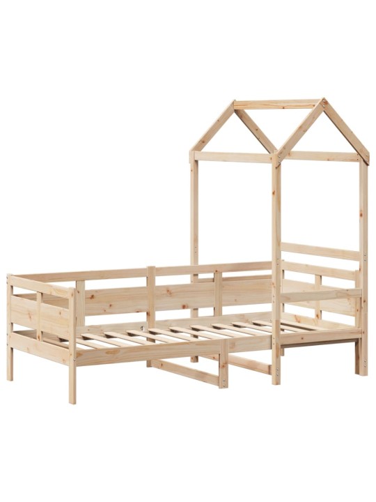 Válenda se střechou 80 x 200 cm masivní borové dřevo
