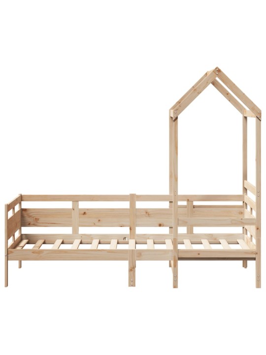 Válenda se střechou 80 x 200 cm masivní borové dřevo