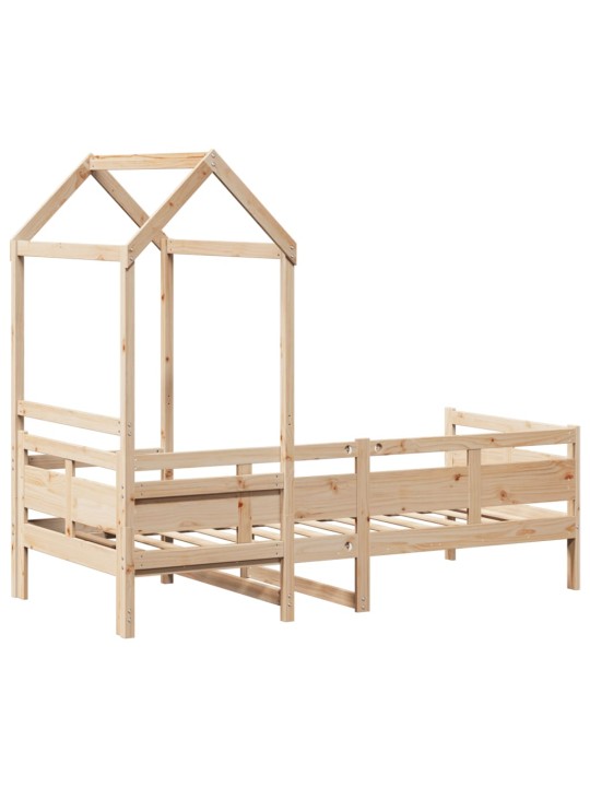 Válenda se střechou 80 x 200 cm masivní borové dřevo