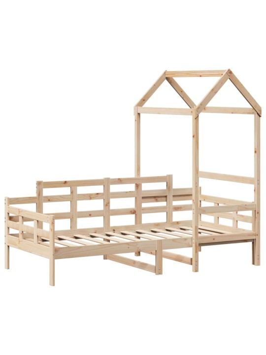 Válenda se střechou 80 x 200 cm masivní borové dřevo