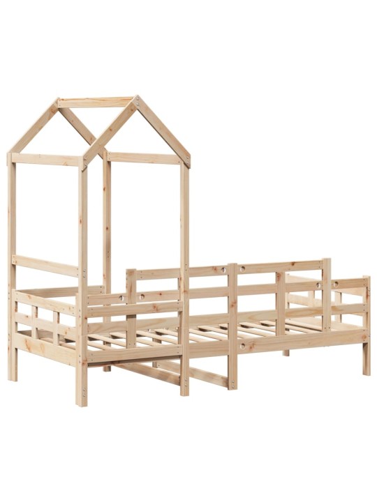 Válenda se střechou 80 x 200 cm masivní borové dřevo