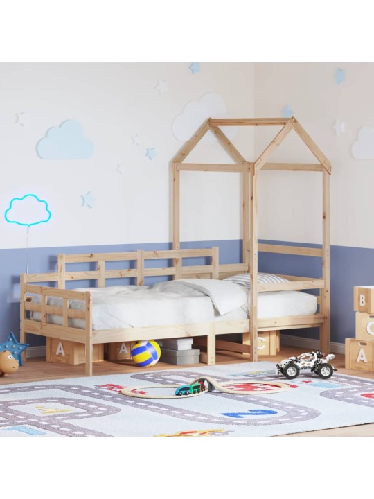Válenda se střechou 80 x 200 cm masivní borové dřevo