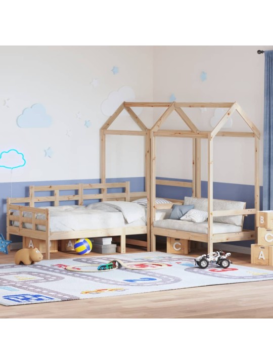 Válenda a lavice se střechou 90 x 200 cm masivní borové dřevo