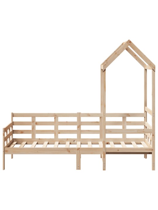 Válenda se střechou 80 x 200 cm masivní borové dřevo