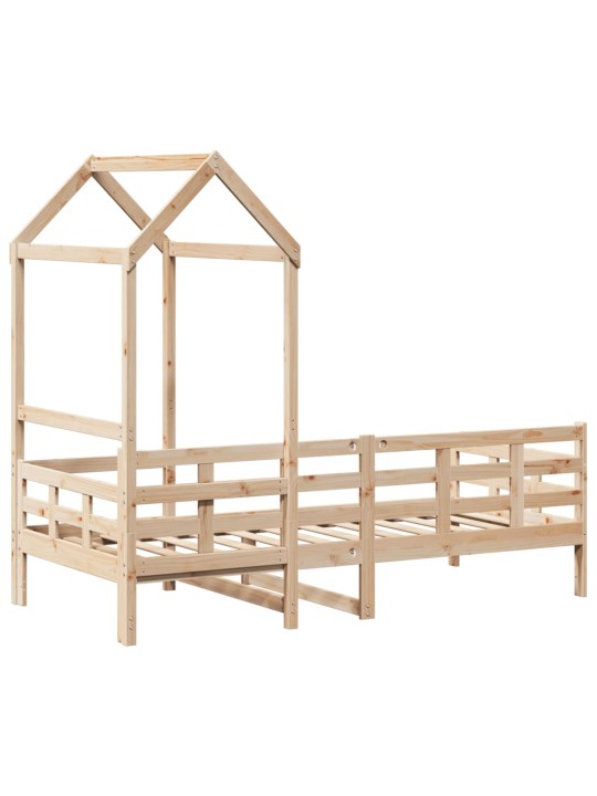 Válenda se střechou 80 x 200 cm masivní borové dřevo