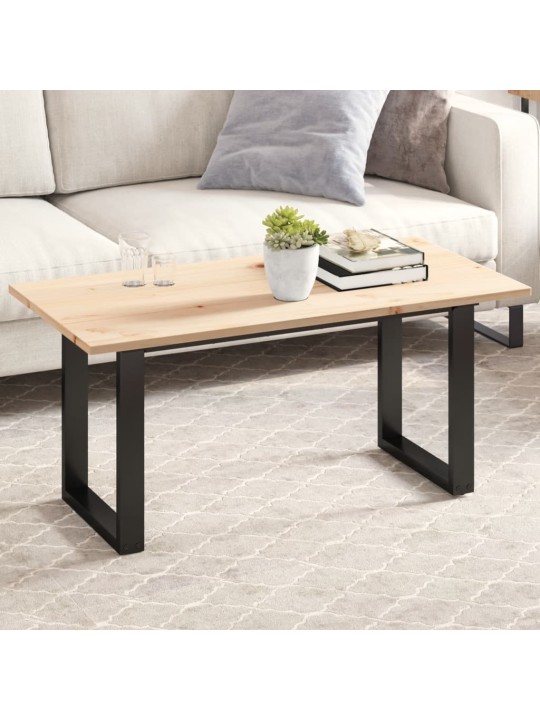 Stolní deska 100 x 50 x 1,7 cm obdélníková masivní borové dřevo