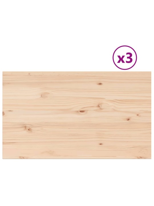 Stolní desky 3 ks 80x47x1,7 cm obdélníkové masivní borové dřevo