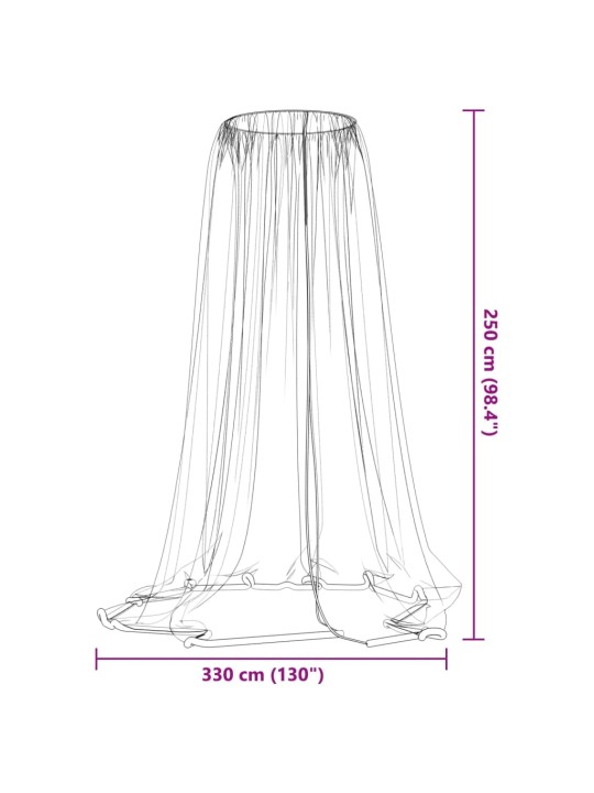 Moskytiéra na slunečník 220 síťovina černá Φ 330 x 250 cm