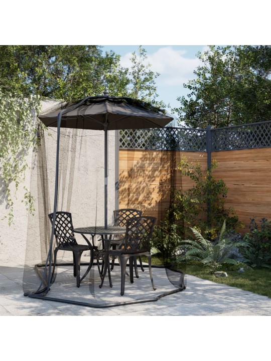 Moskytiéra na slunečník 220 síťovina černá Φ 330 x 250 cm