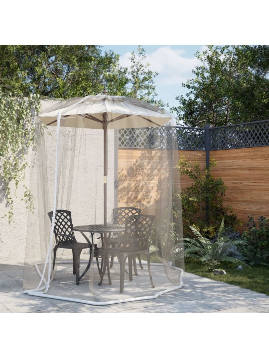 Moskytiéra na slunečník 220 síťovina bílá Φ 300 x 230 cm