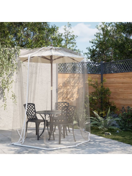 Moskytiéra na slunečník 220 síťovina bílá Φ 330 x 250 cm