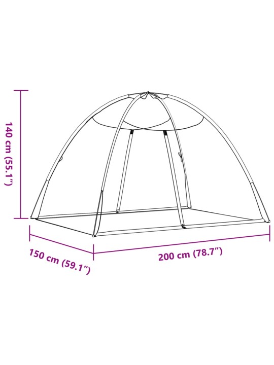 Moskytiéra mongolia s dvířky 220 síťovina černá 200x150x140 cm