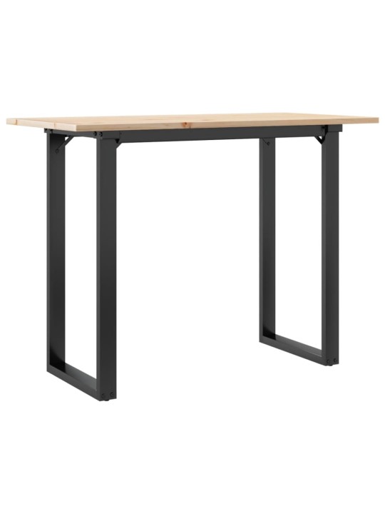 Jídelní stůl s o rámem 100 x 50 x 75 cm borové dřevo a ocel