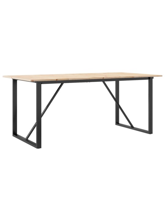 Jídelní stůl s o rámem 180 x 90 x 75 cm borové dřevo a ocel