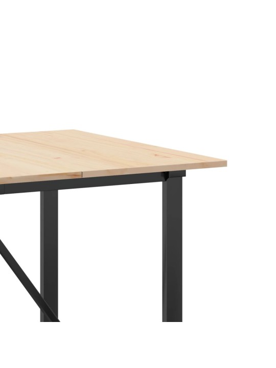 Jídelní stůl s o rámem 180 x 90 x 75 cm borové dřevo a ocel